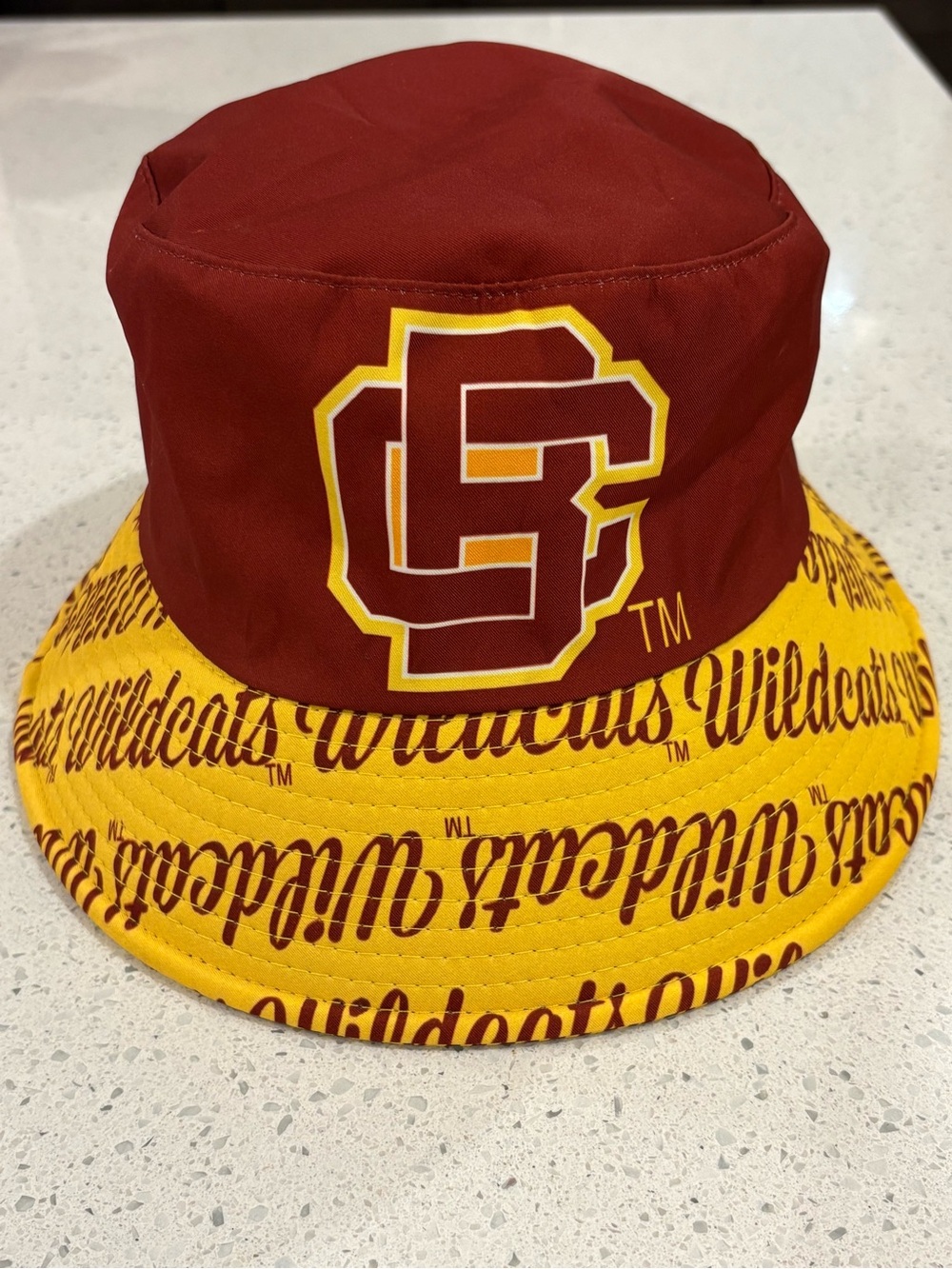 New Bethune-Cookman Wildcats Bucket Hat HBCU Maroon Gold BC Logo OSFM